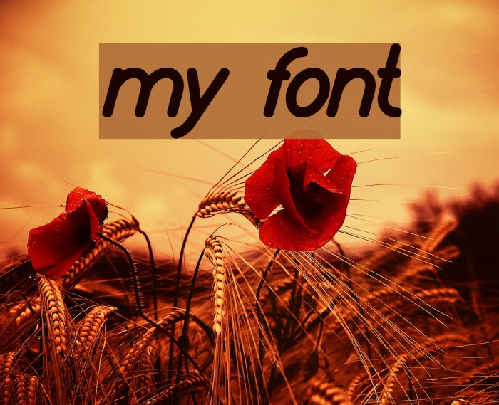 my font Font examples