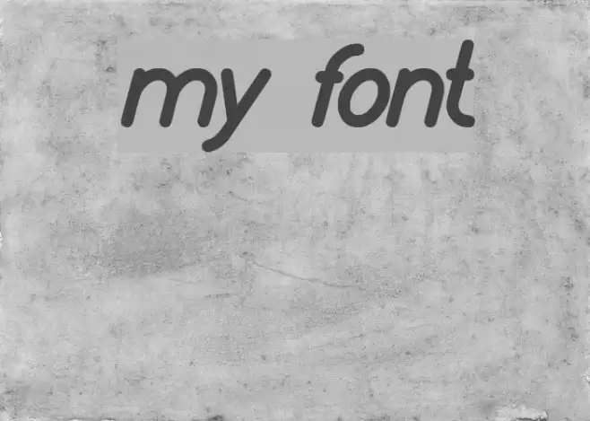 my font Font examples