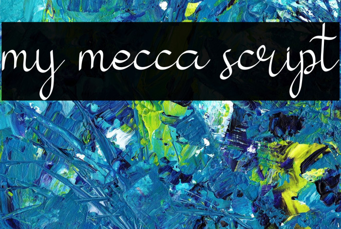 my mecca script Font examples