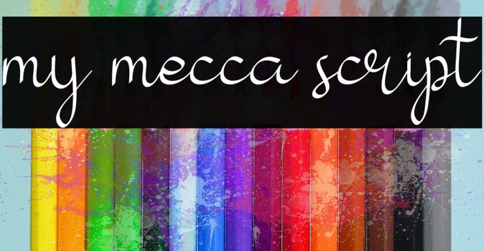 my mecca script Font examples