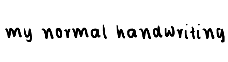 my normal handwriting  नि: शुल्क फ़ॉन्ट्स डाउनलोड