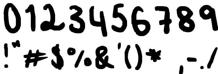 my normal handwriting Font OTHER CHARS