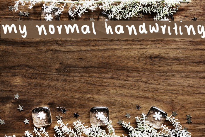 my normal handwriting Font examples