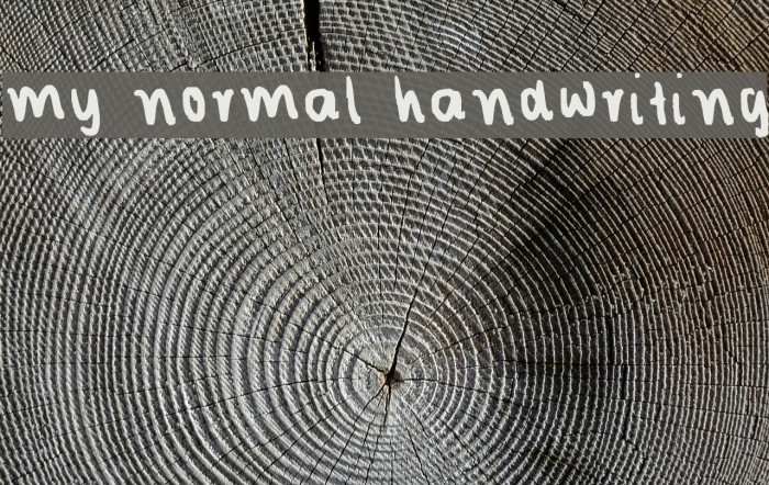 my normal handwriting Font examples