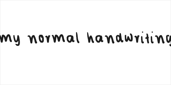 my normal handwriting Logo