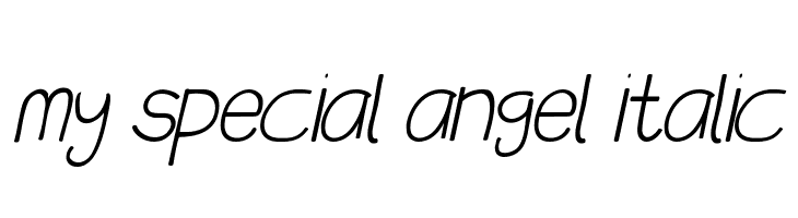 my special angel Italic  font caratteri gratis