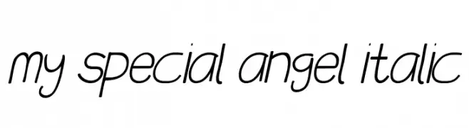 my special angel Italic  नि: शुल्क फ़ॉन्ट्स डाउनलोड