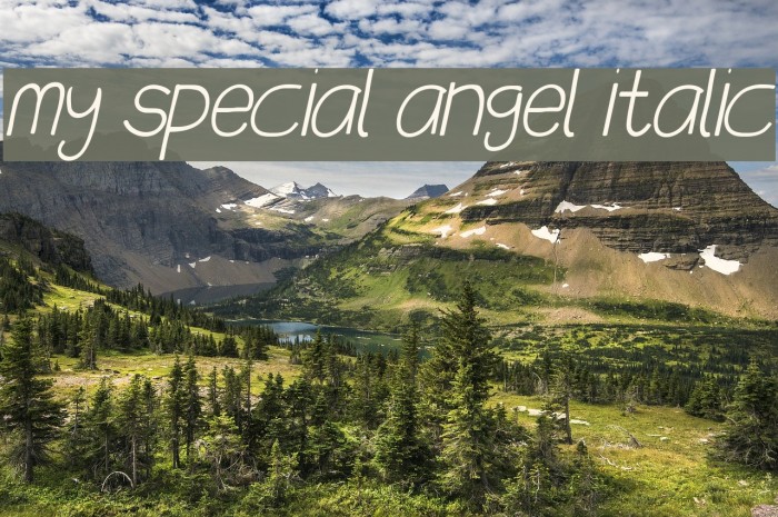 my special angel Italic Example 2