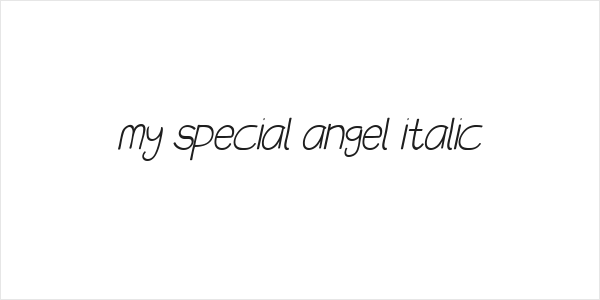 my special angel Italic Logo