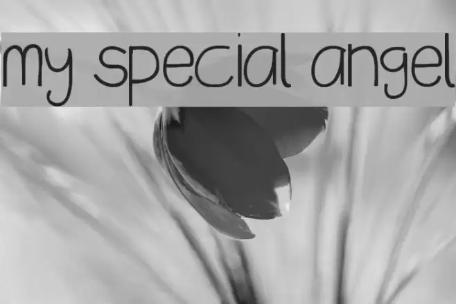 my special angel Font examples