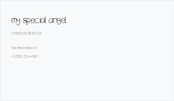 my special angel Business Card