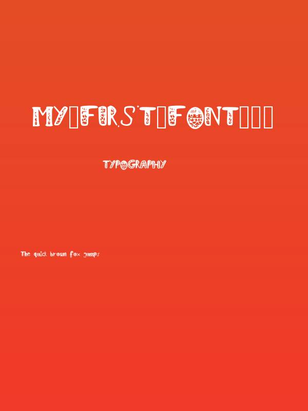 my_first_font___ Poster