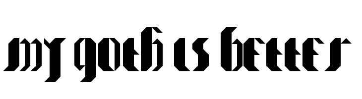 my_goth_is better  Frei Schriftart Herunterladen