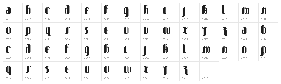 my_goth_is better Character Map
