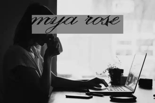 mya rose Font examples