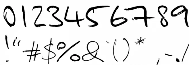 mydai1 Font OTHER CHARS