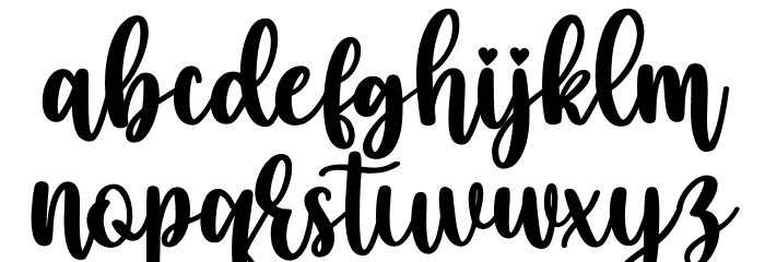myloves Font LOWERCASE