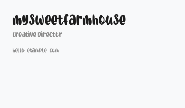 mysweetfarmhouse Business Card