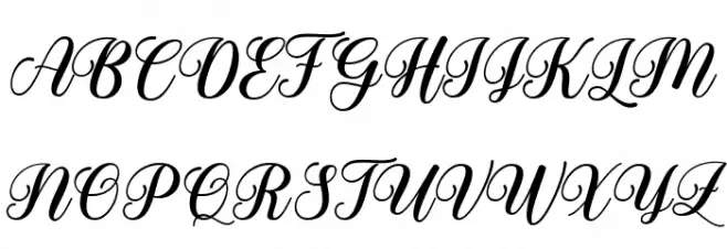 mysweetyScript フォント 大文字