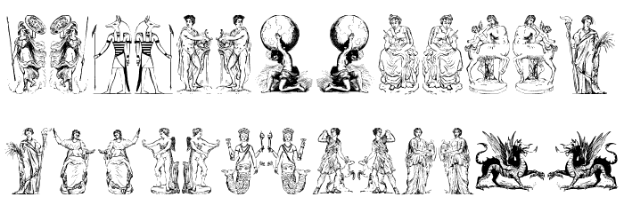 mythology one Font LOWERCASE