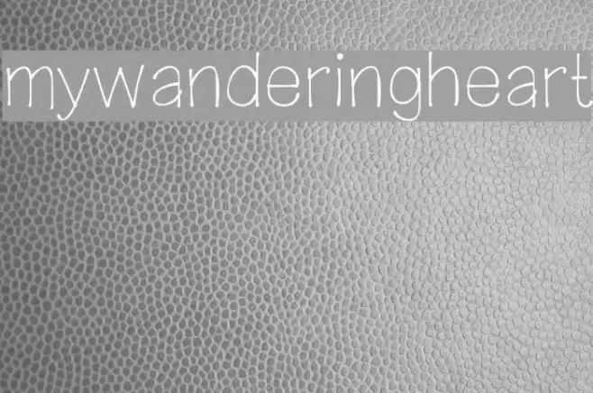 mywanderingheart Font examples