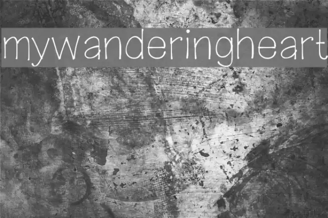 mywanderingheart Font examples