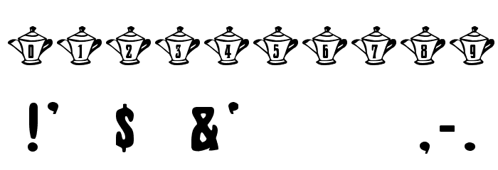 mzw teaparty Font OTHER CHARS