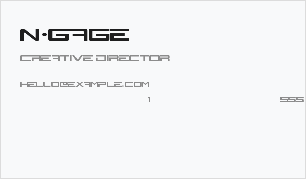 N-Gage Business Card