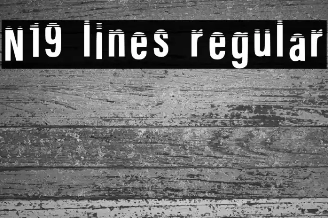 N19 Lines Regular Font examples