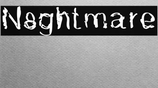 N8ghtmare Font examples