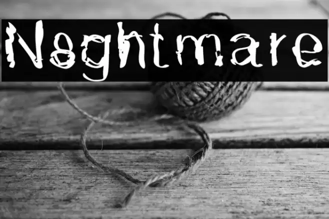 N8ghtmare Font examples