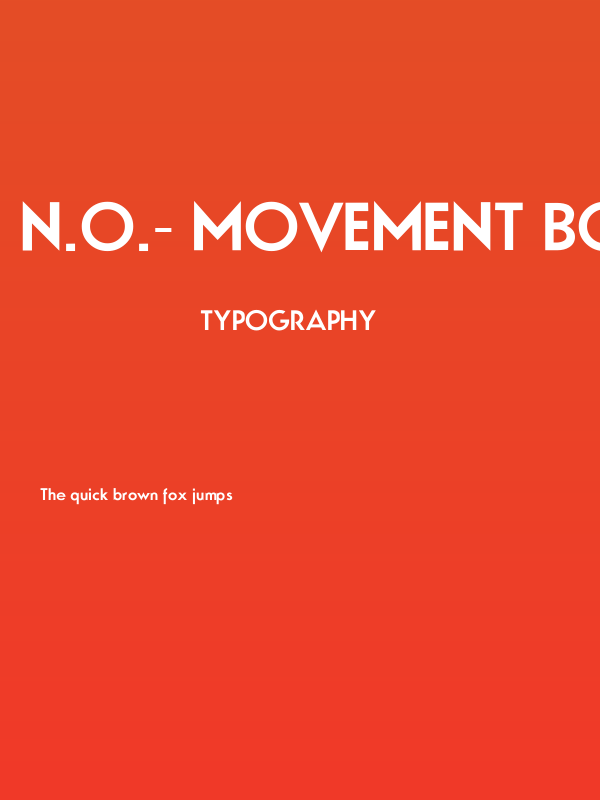N.O.- Movement Bold Poster