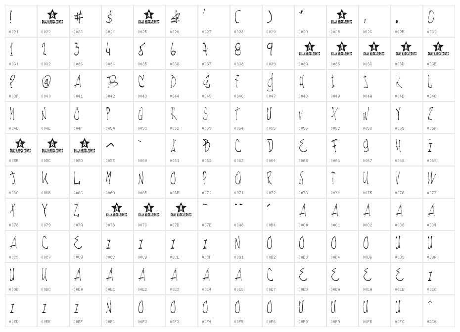 NACHOS & TV Light Character Map