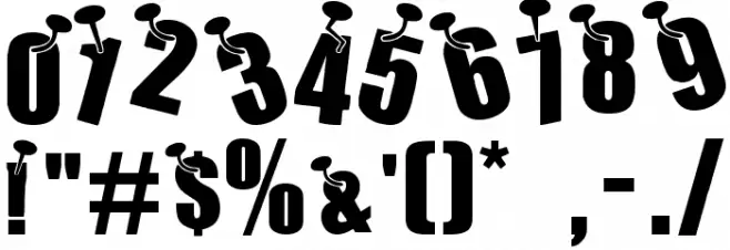 NAILED Font OTHER CHARS