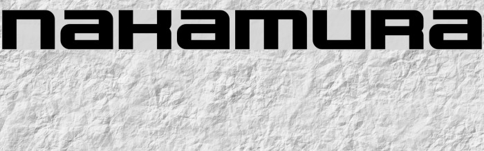 NAKAMURA Font examples