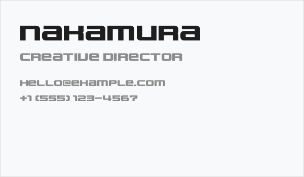 NAKAMURA Business Card