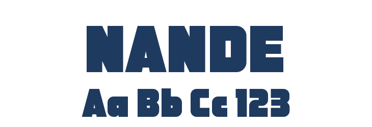 NANDE Font Preview