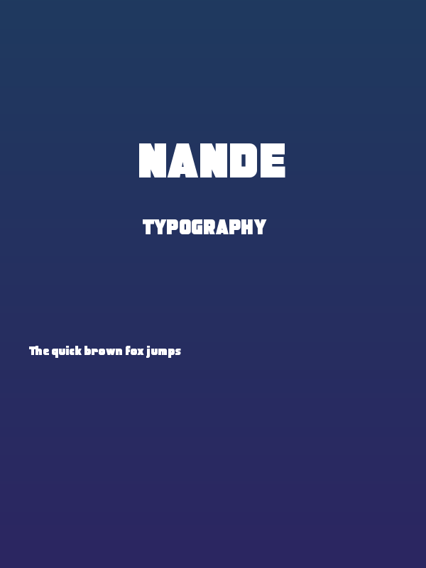 NANDE Poster