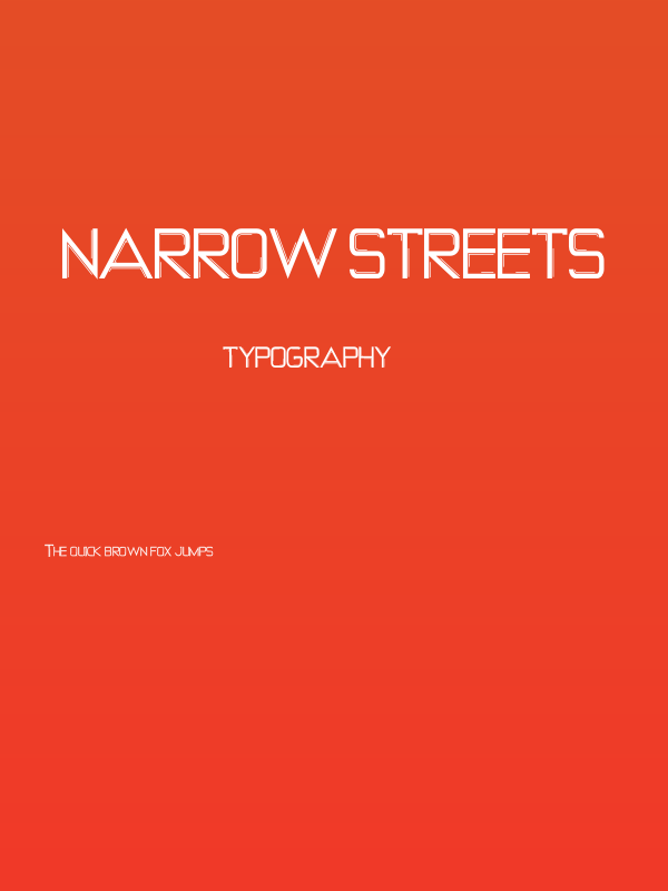 NARROW STREETS Poster