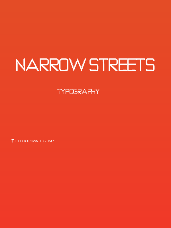 NARROW STREETS Poster