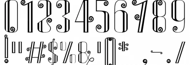 NASTAR PIE 1 Font OTHER CHARS