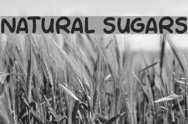 NATURAL SUGARS Font examples