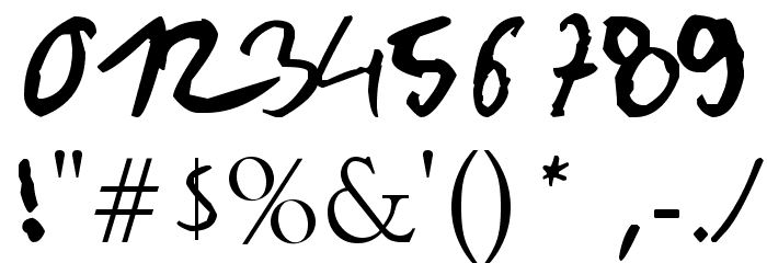 NATURAL WRITING Font OTHER CHARS