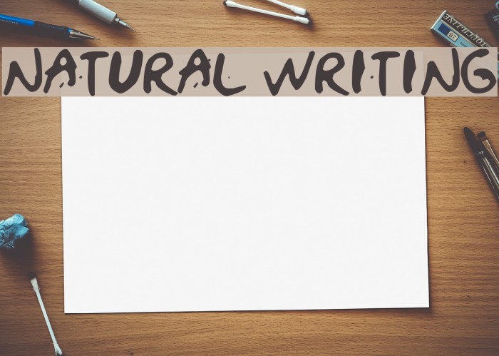 NATURAL WRITING Font examples