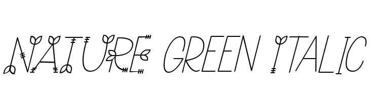 NATURE green Italic  Fuentes Gratis Descargar