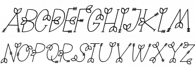 NATURE green Italic Schriftart Groß