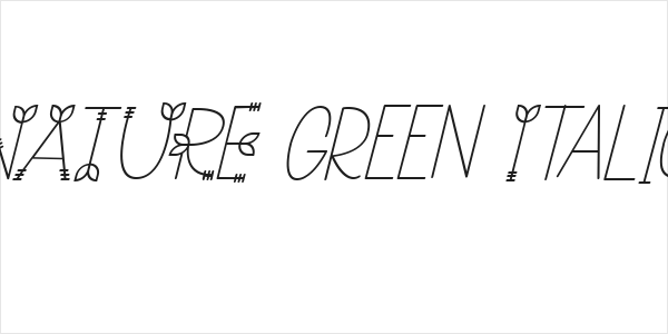 NATURE green Italic Logo