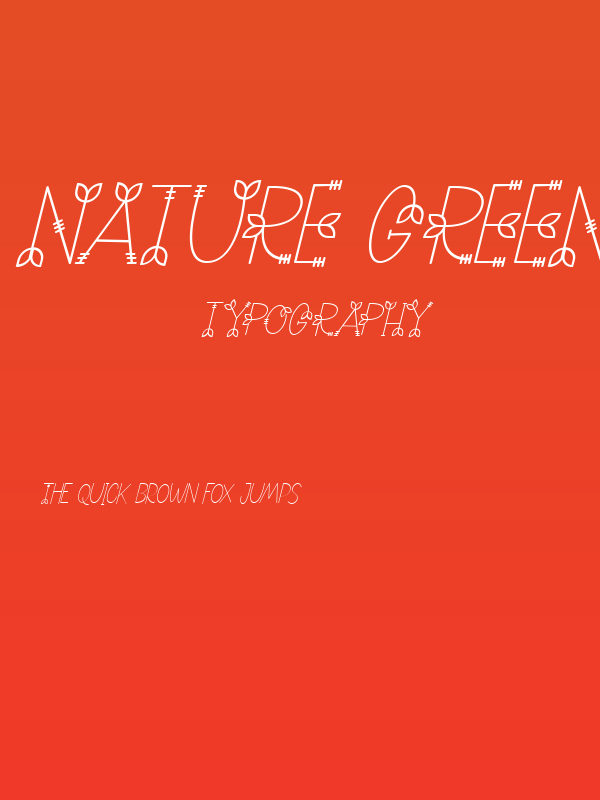 NATURE green Italic Poster