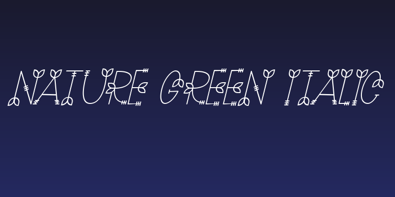 NATURE green Italic Social Header
