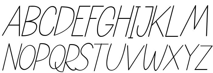 NATURE green Italic Font LOWERCASE